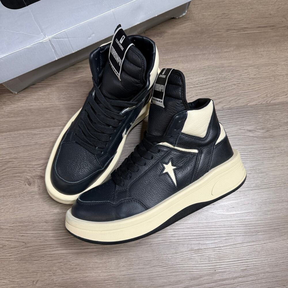 Converse TURBOWPN Mid Rick Owens DRKSHDW Black Cloud Cream